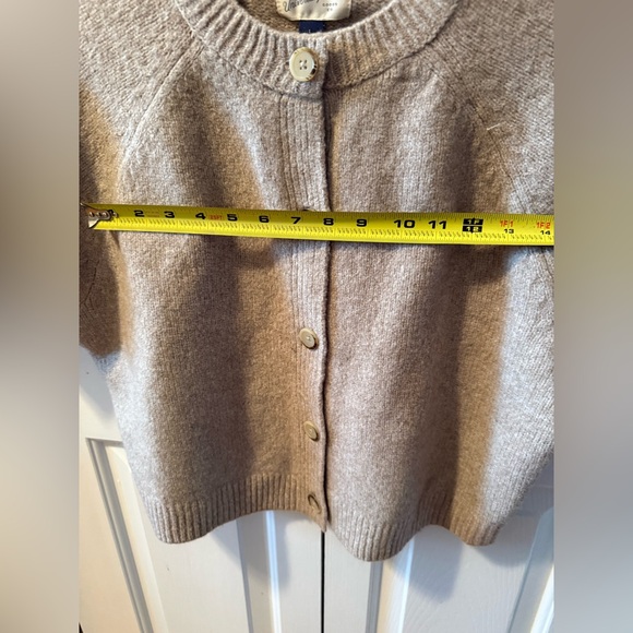 Universal Thread Button Up Short Sleeve Cardigan Tan Size Large - Picture 7 of 14